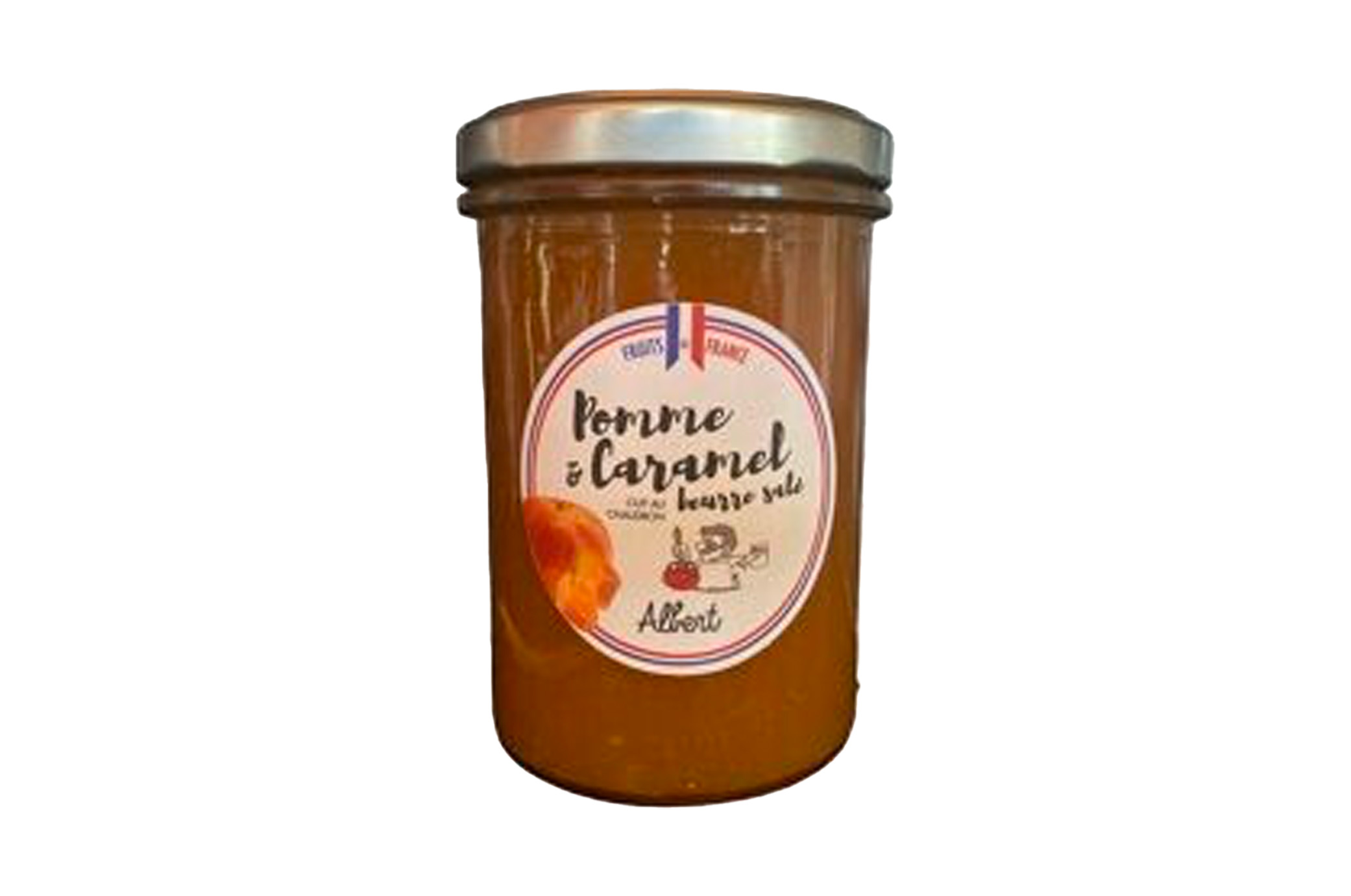 Confiture BIO Pomme Caramel Beurre salé 240g (Les confitures d'Albert)