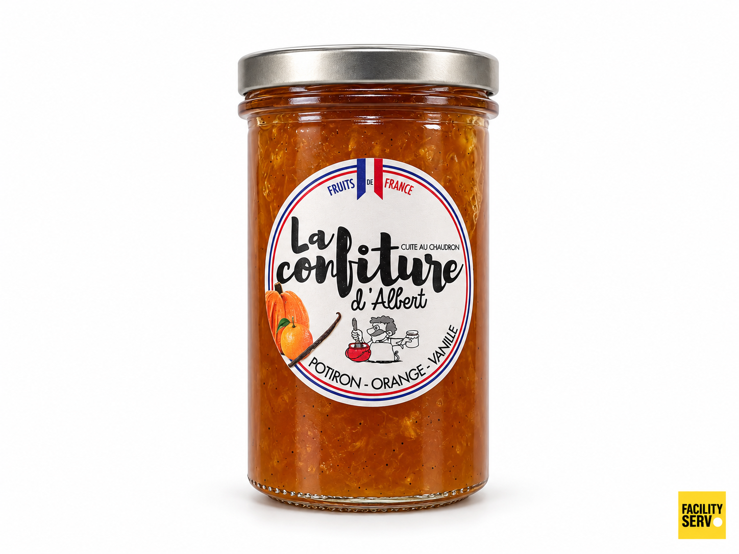 Confiture bio potiron, orange et vanille — La Confiture d’Albert — 240 g