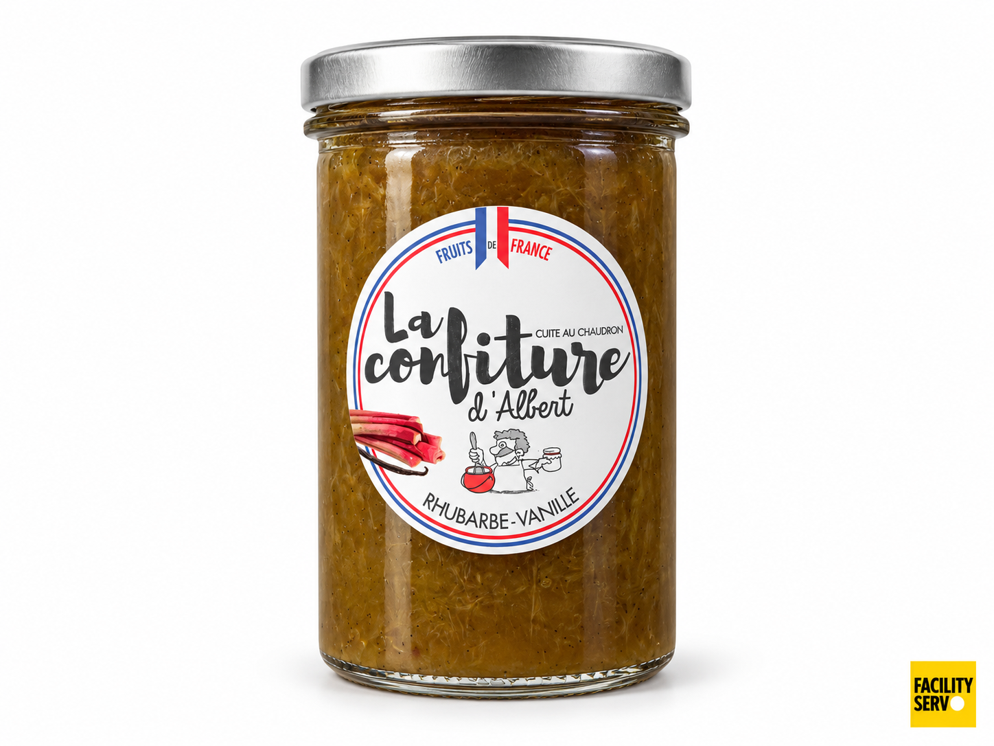Confiture bio rhubarbe et vanille — La Confiture d’Albert — 240 g
