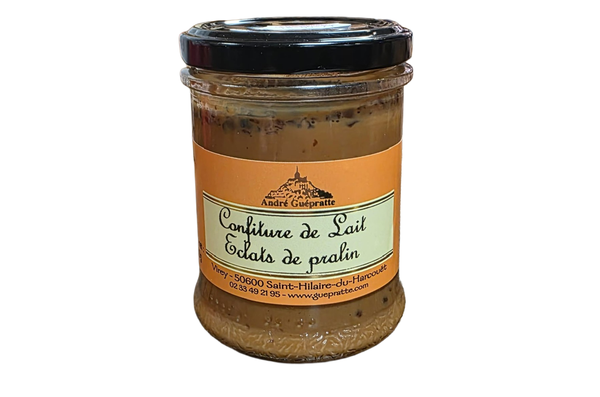 Confiture de Lait aux Éclats de Pralin 210g – André Guepratte