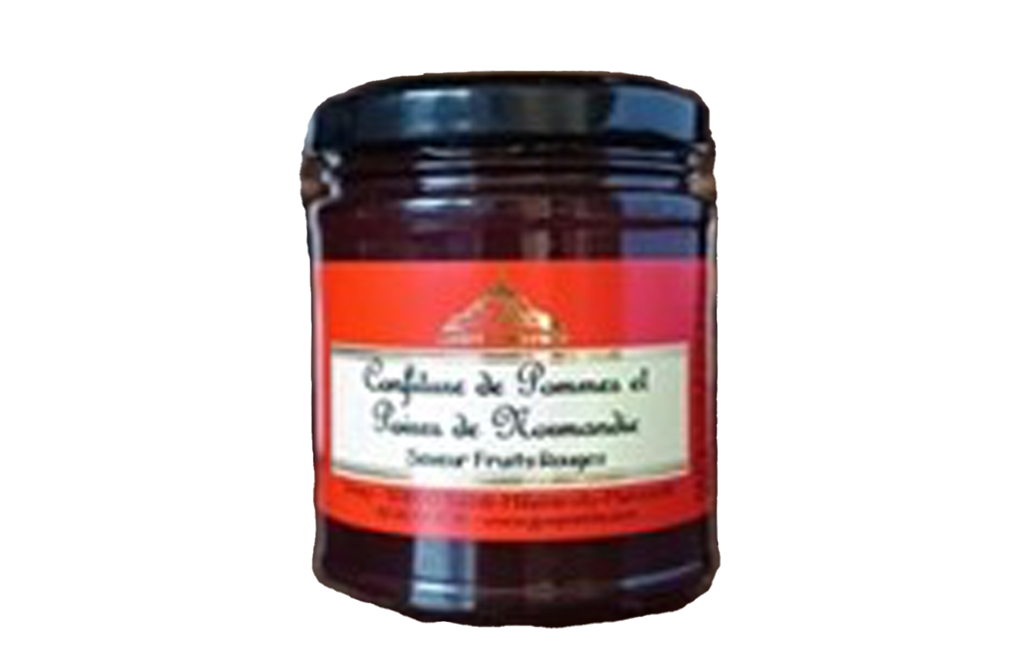 Confiture de Pommes et Poires de Normandie saveur fruits rouges 210g - Guepratte
