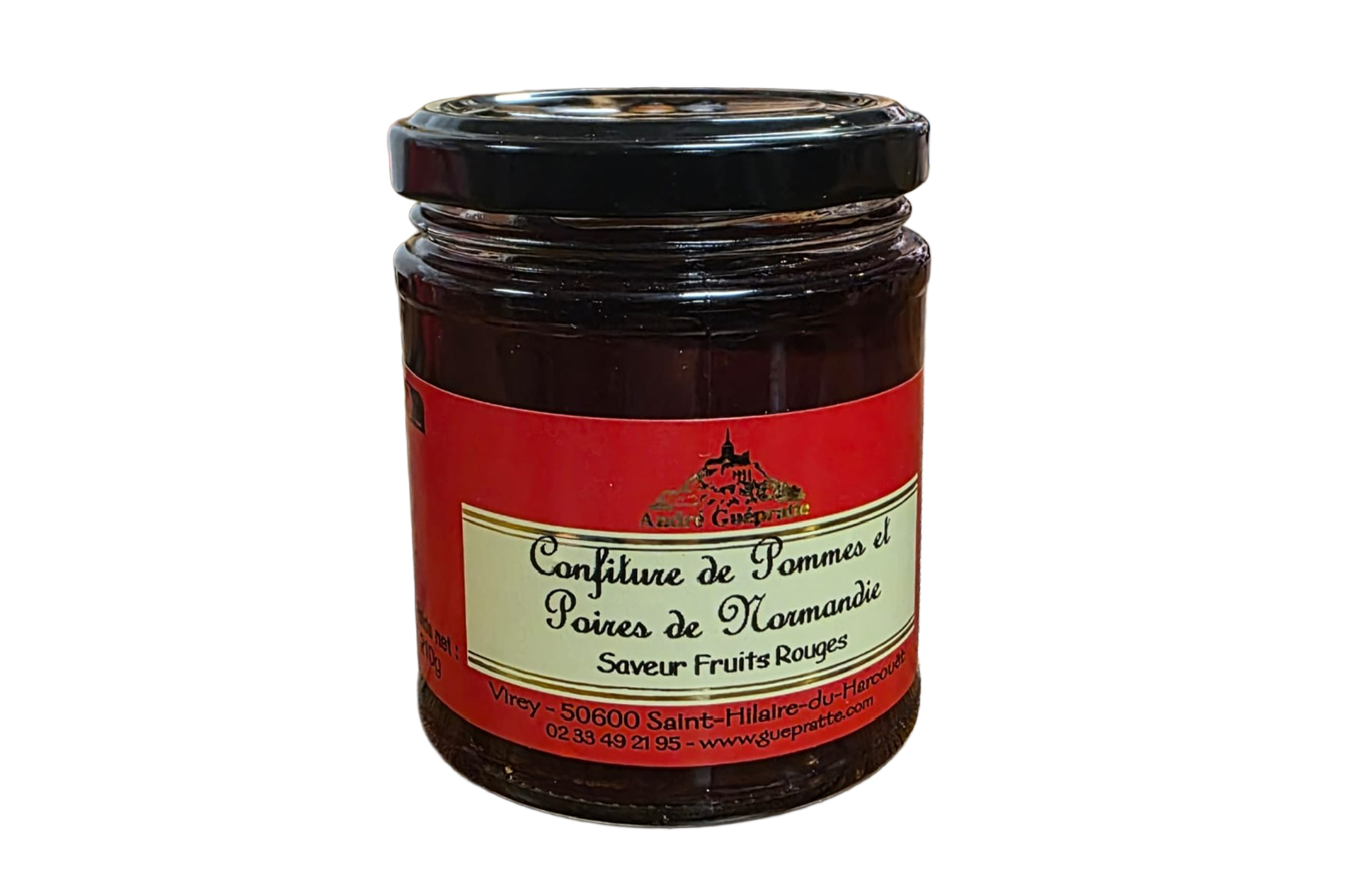 Confiture de Pommes & Poires de Normandie Saveur Fruits Rouges 210g – André Guepratte