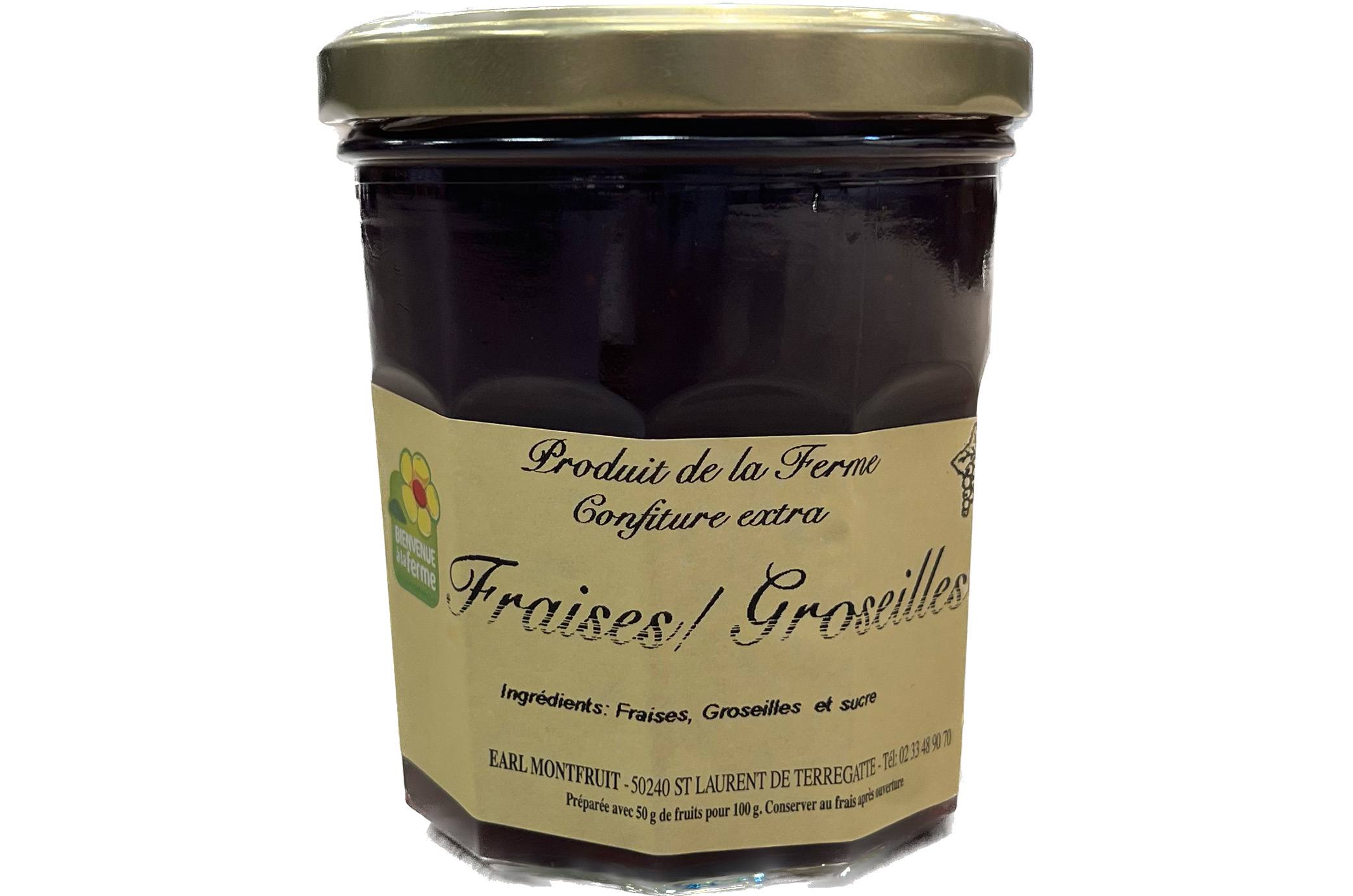 Confiture MONFRUIT Fraises Groseilles 360g