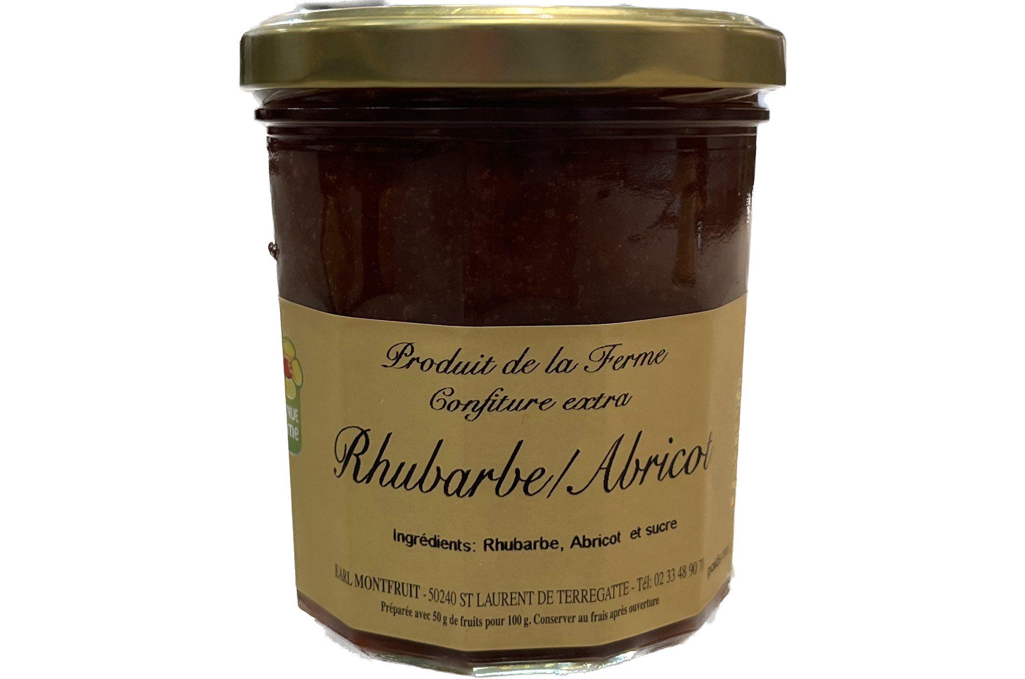 Confiture MONFRUIT Rhubarbes Abricots 360g