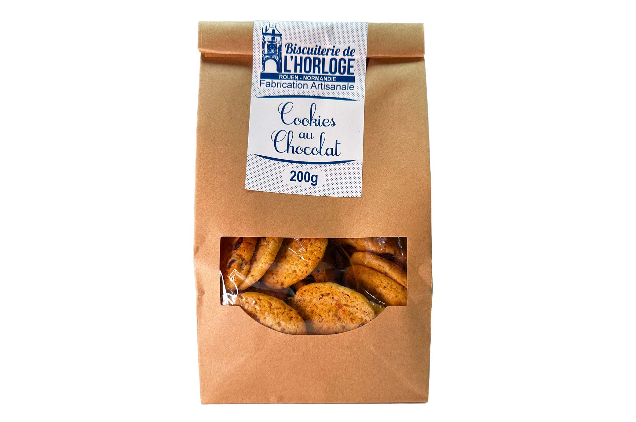 Cookies au chocolat 250G - Biscuiterie de l'horloge