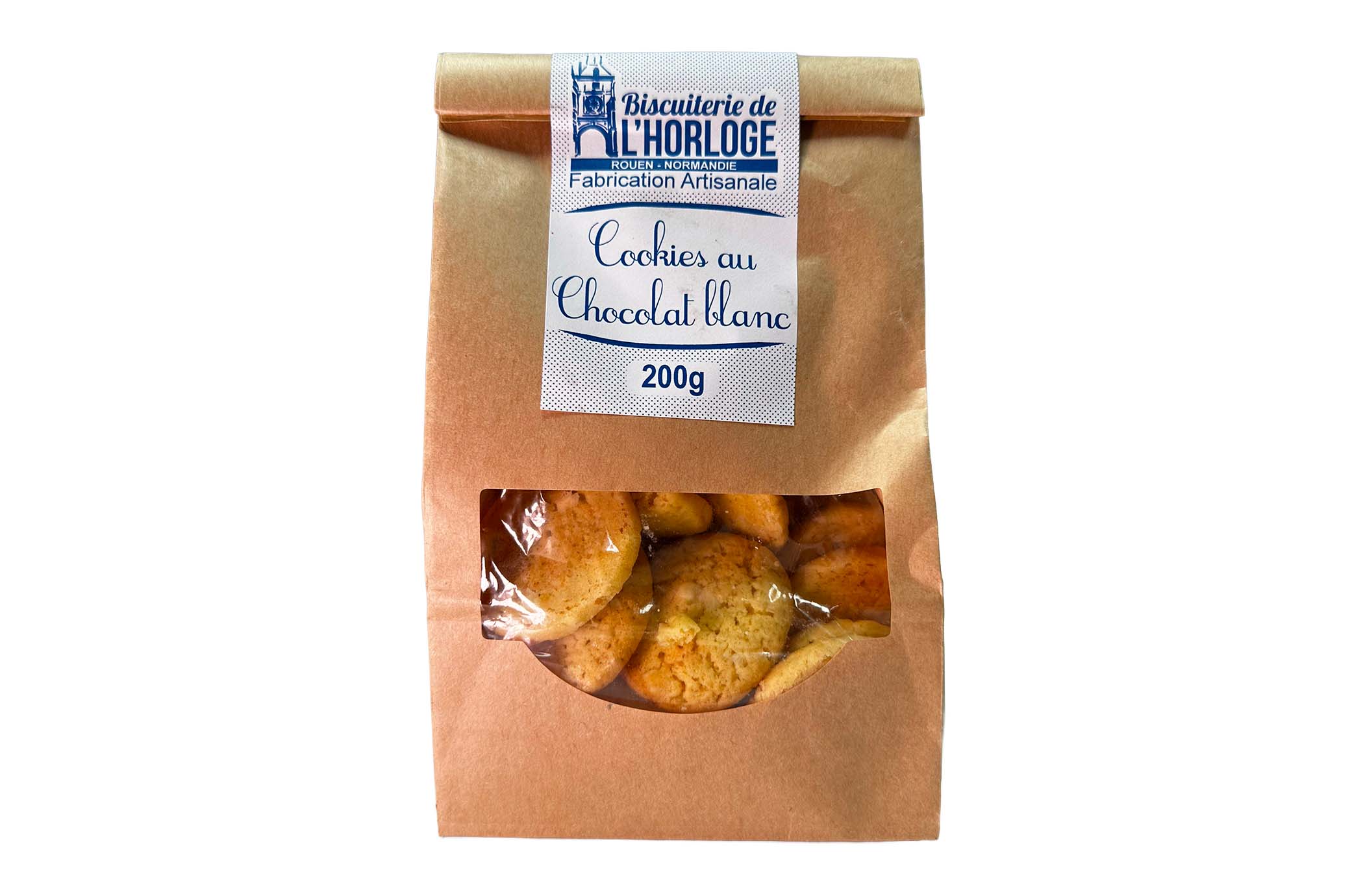 Cookies au chocolat blanc 250G - Biscuiterie de l'horloge