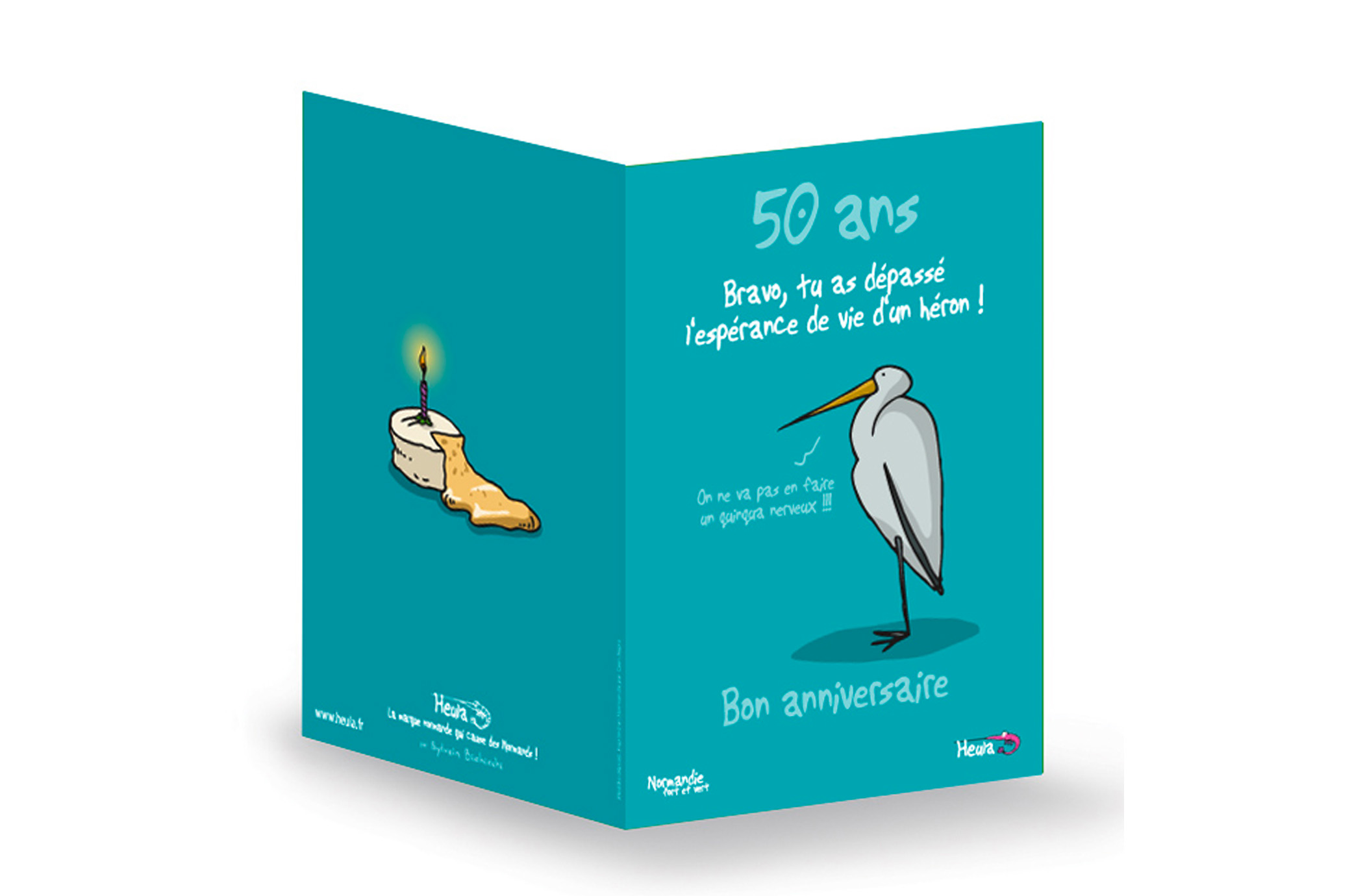 CP Souhait Anniv 50 ans avec enveloppe