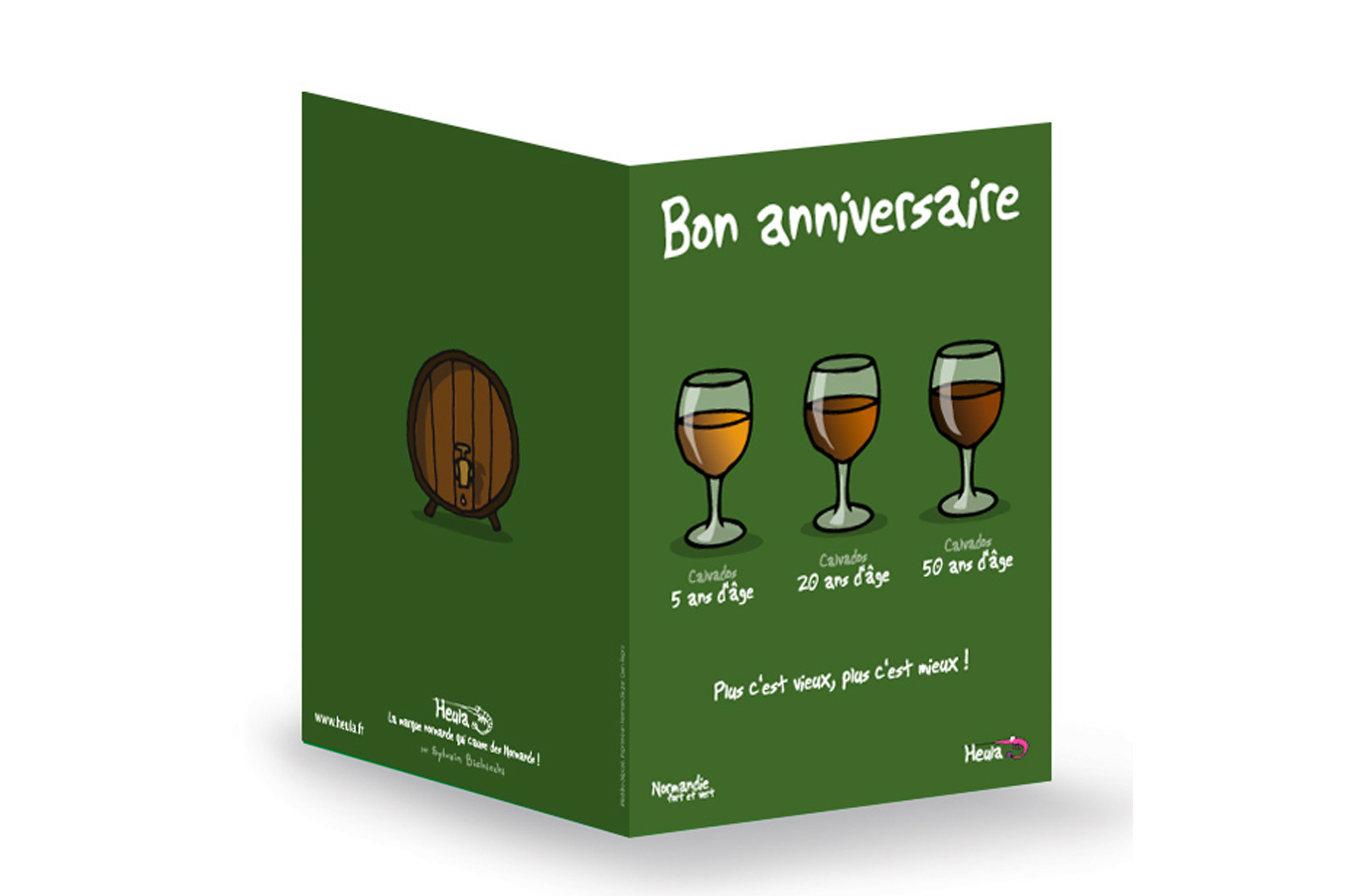 CP Souhait Anniversaire CALVA avec enveloppe