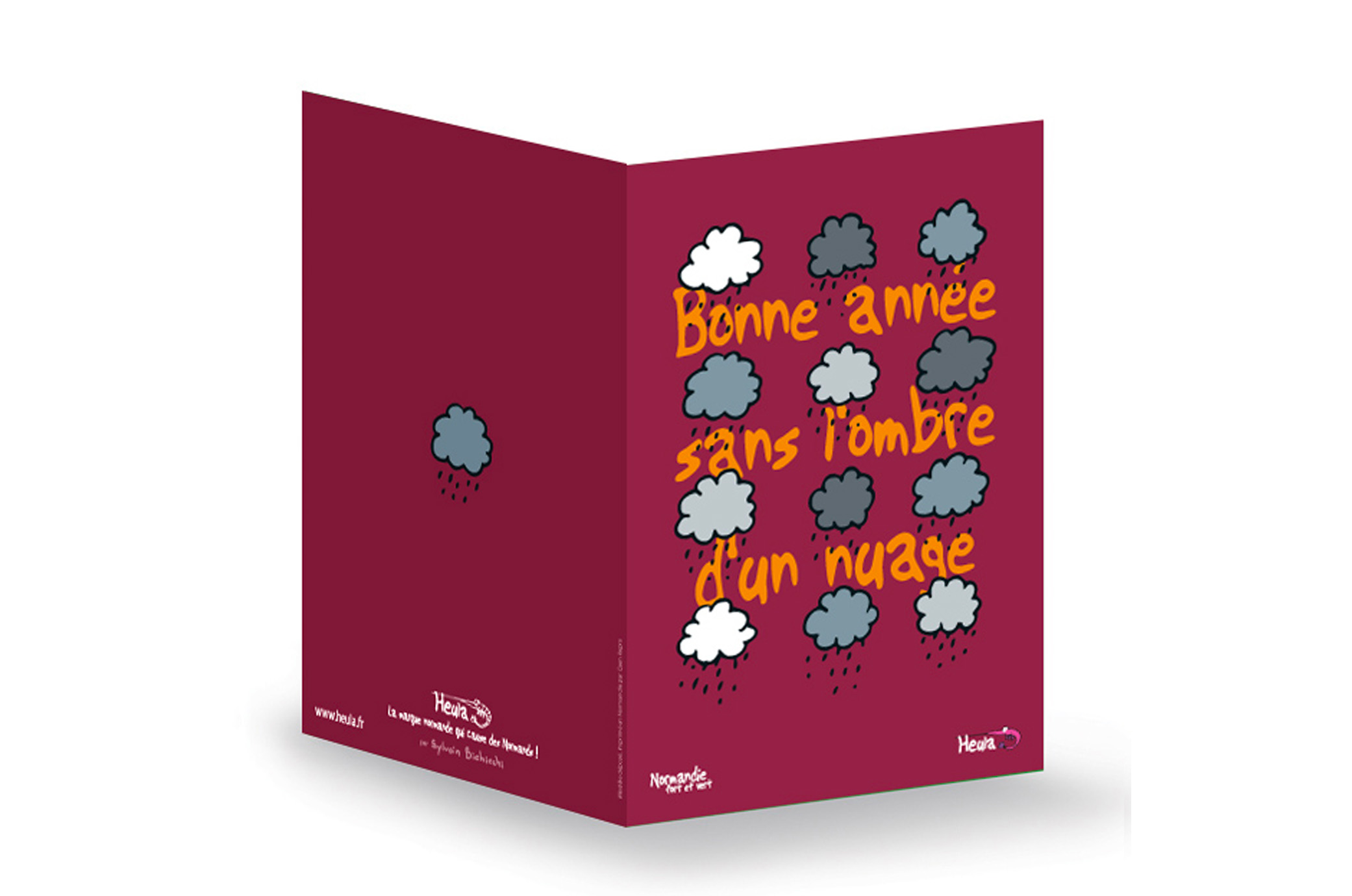 CP souhait Bonne Année SANS L'OMBRE avec enveloppe