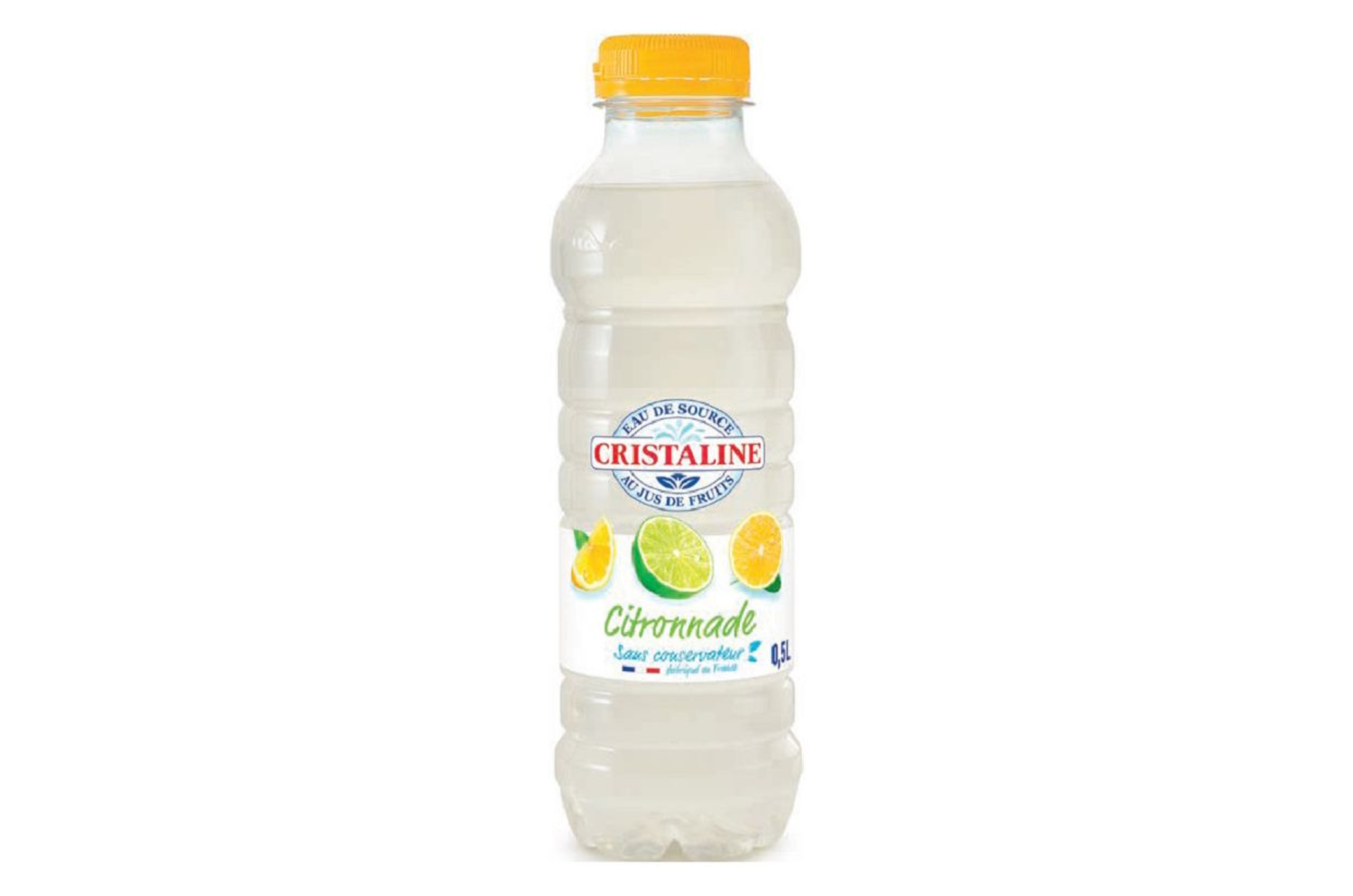 Eau de source plate aromatisée citronnade CRISTALINE 50cl