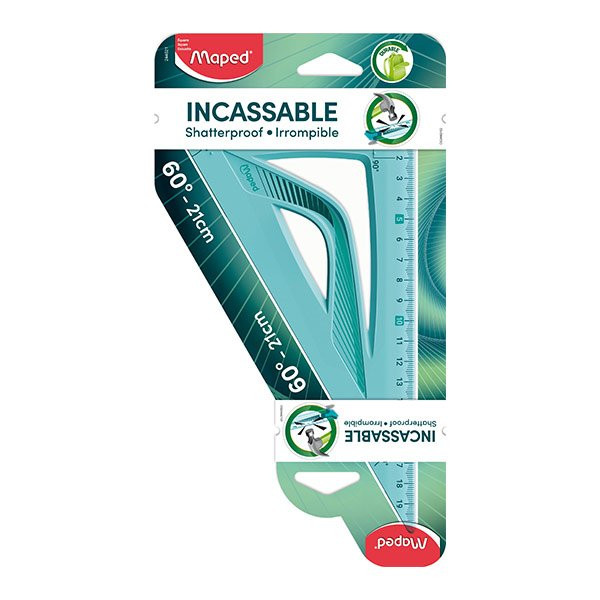 📐 Équerre incassable 60° – 21 cm – Maped