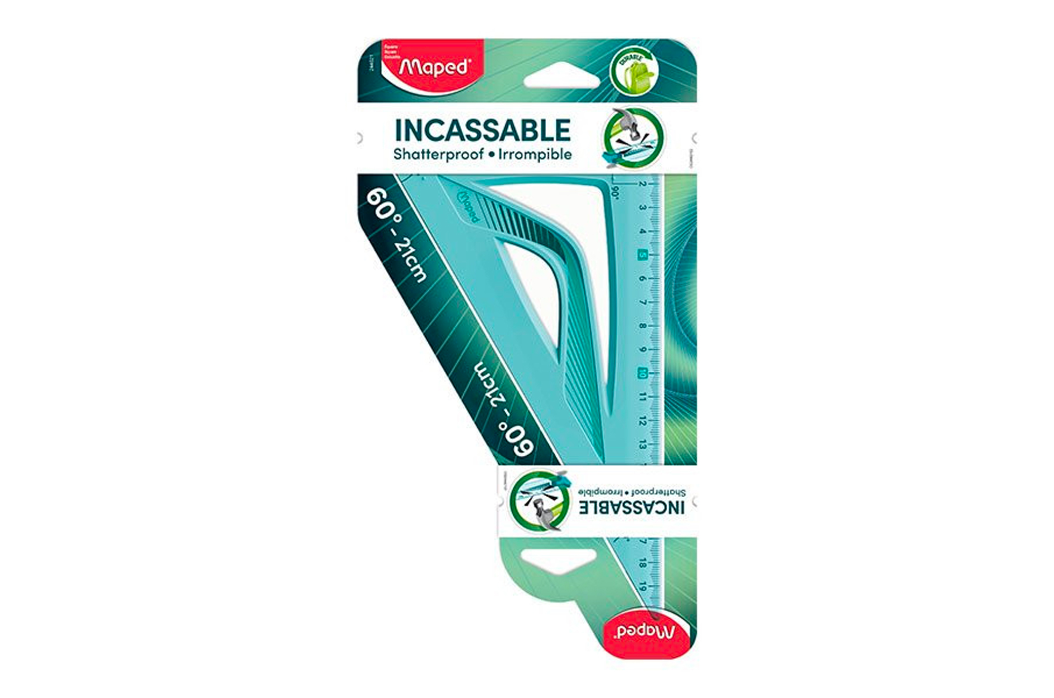 📐 Équerre incassable 60° – 21 cm – Maped