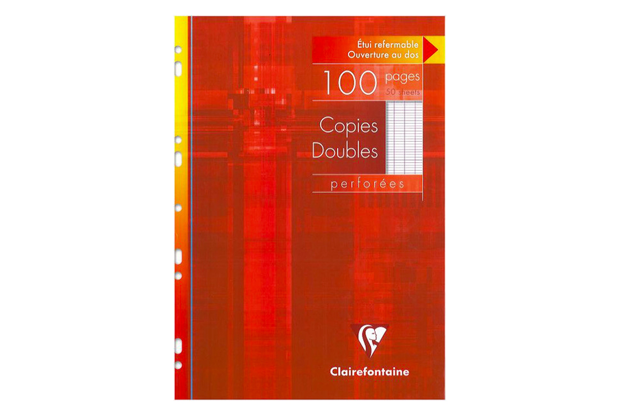 📄 Feuilles Doubles Perforées – A4 21 × 29,7 cm – 100 pages – Grands Carreaux Seyès