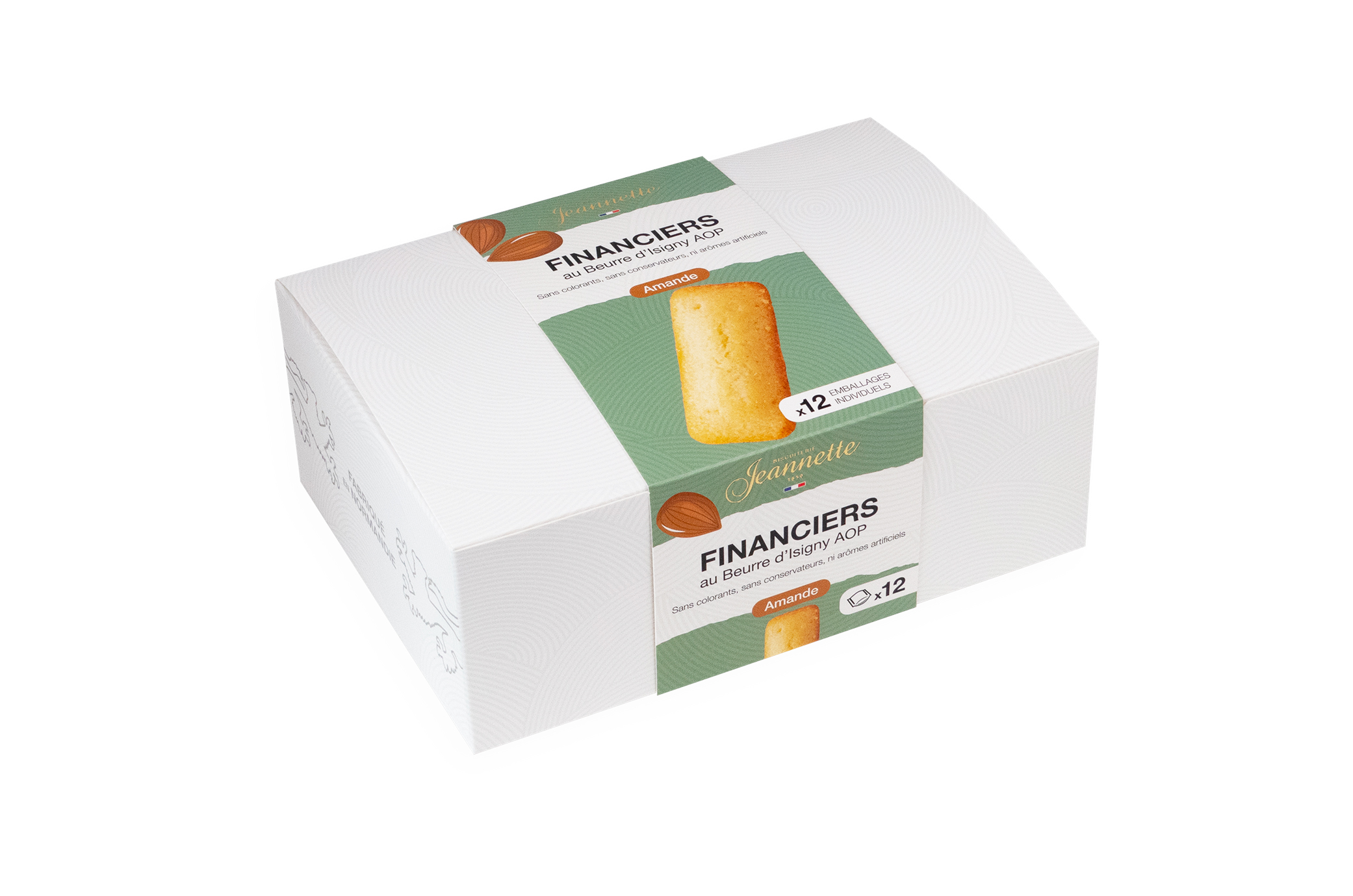 Financiers Amande – Boîte Blanche 300g – Biscuiterie Jeannette