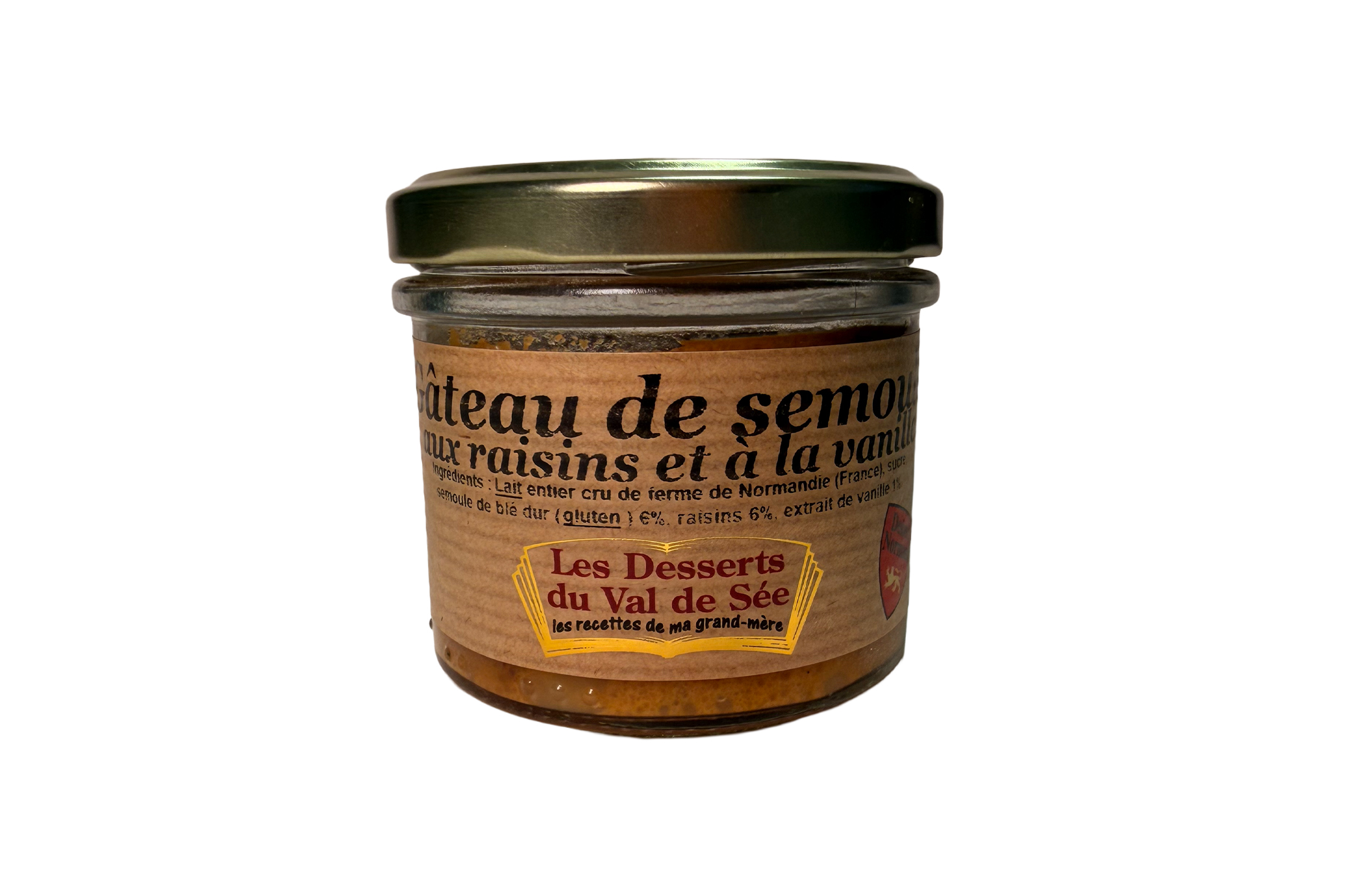 Gâteau de semoule aux raisins et à la vanille 90g