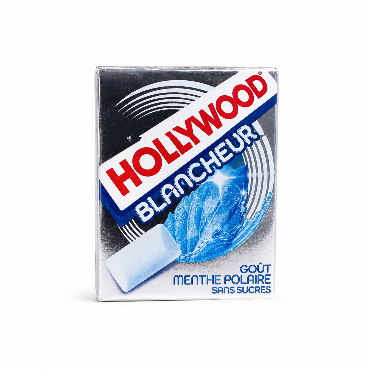 Hollywood Blancheur – Chewing-gum Menthe Polaire Sans Sucres – 14 g