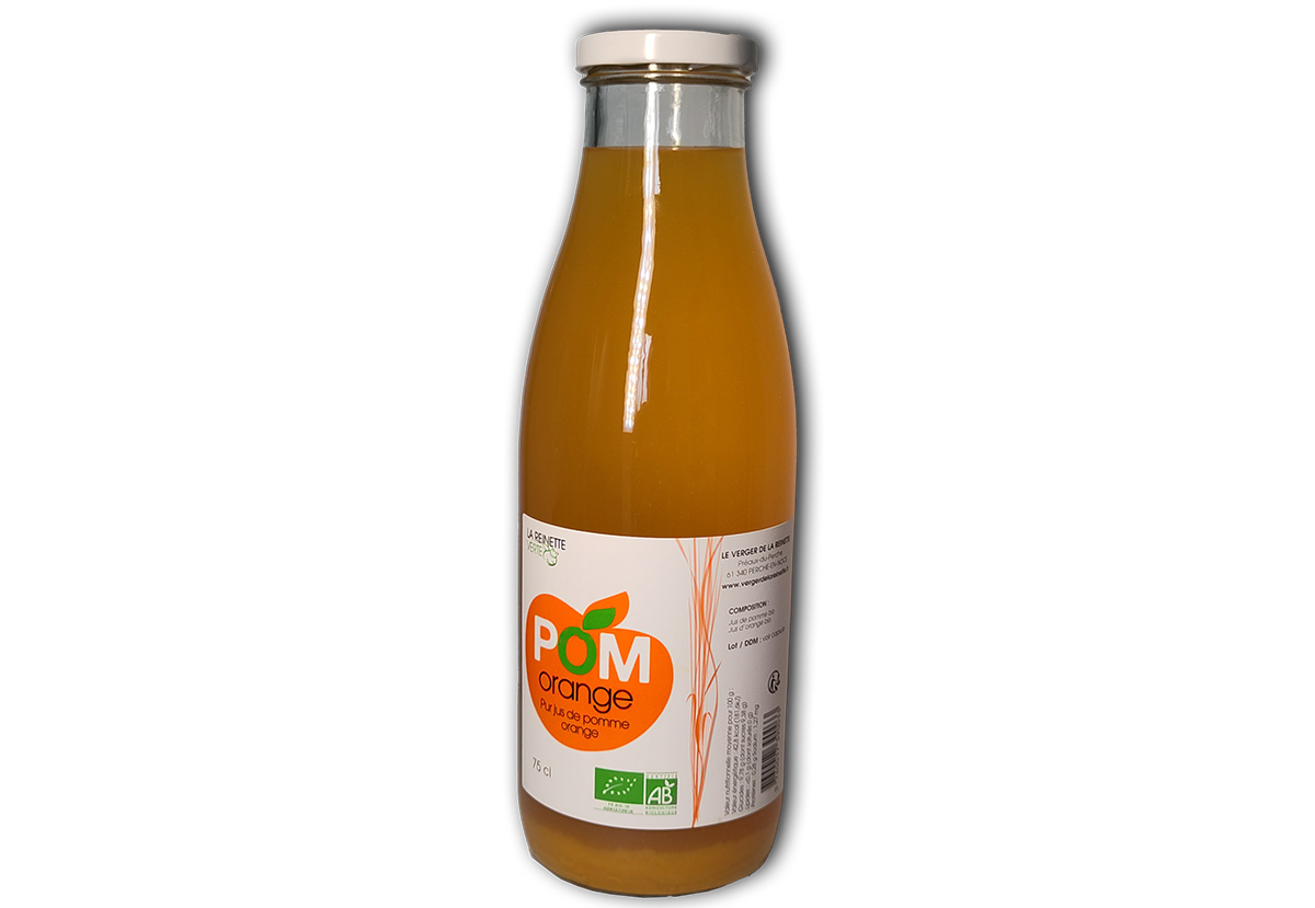 JUS DE POMME ORANGE BIO 75cl
