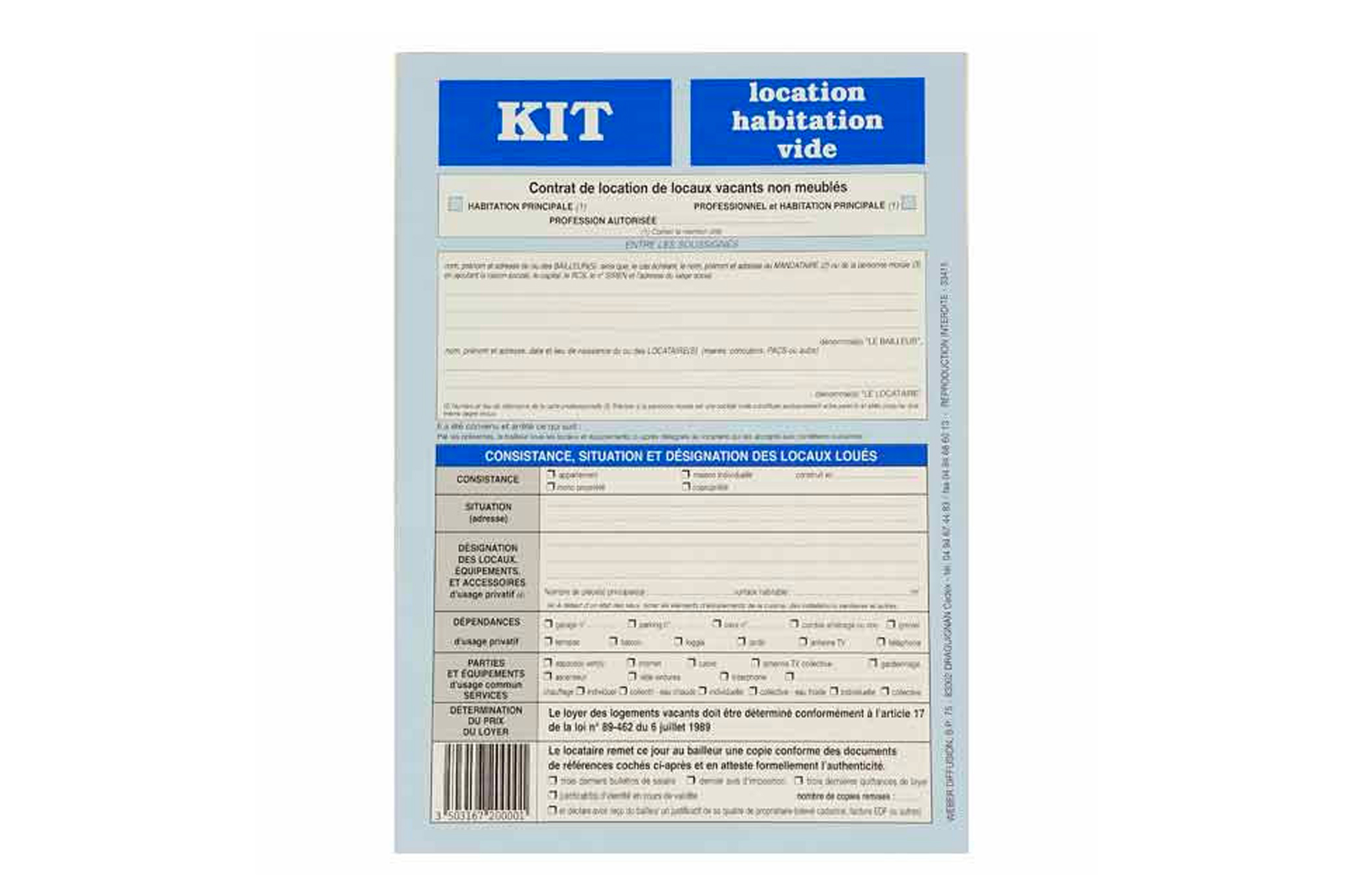 🏠 Kit de Location Habitation Vide Weber – Format A4
