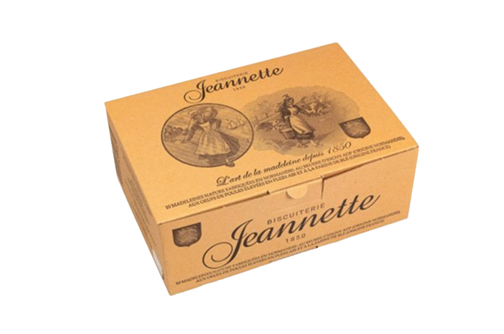 Madeleines Nature – Boîte Kraft – Biscuiterie Jeannette