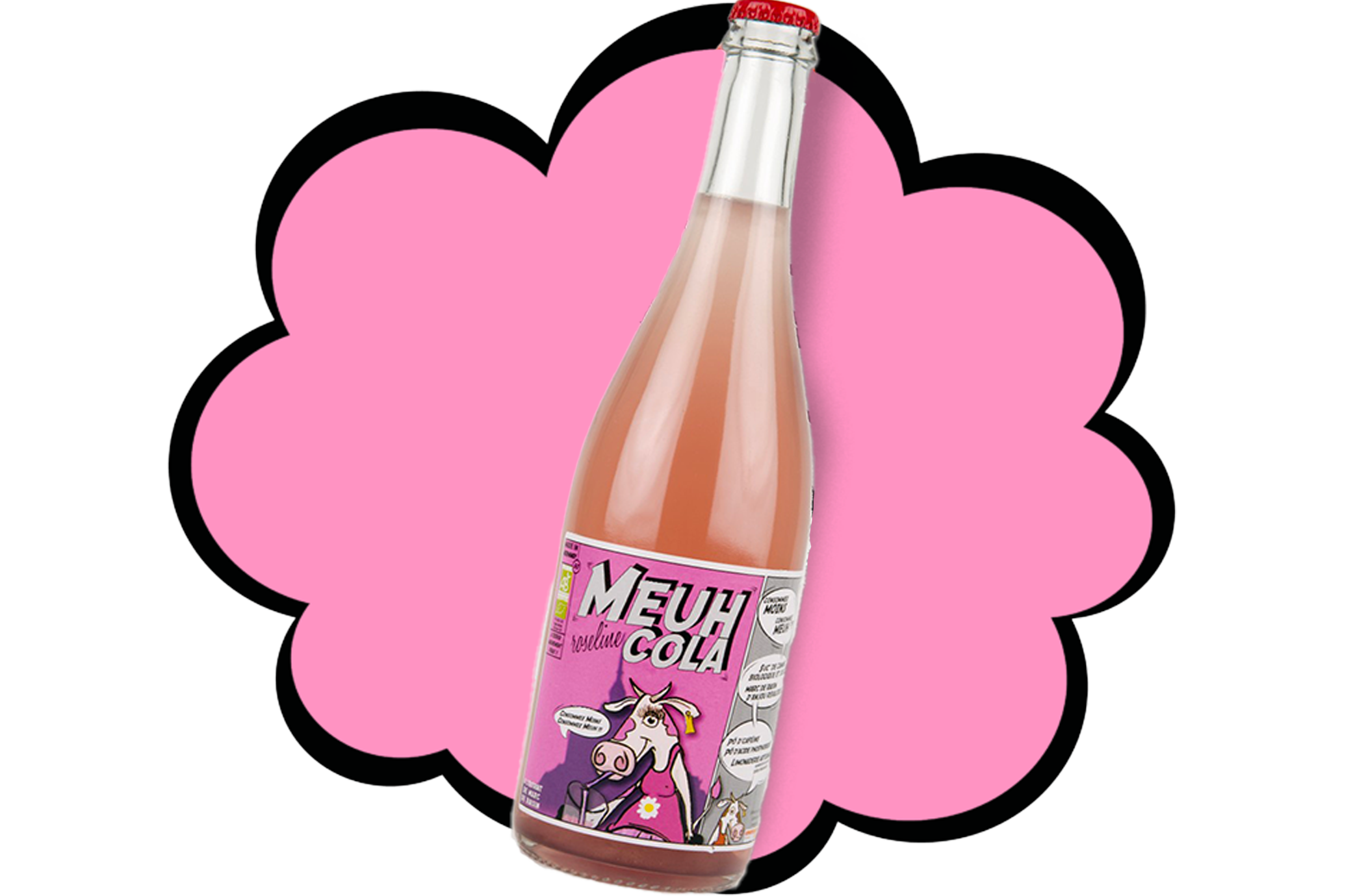 🌹🐄 Roseline – Cola Bio Rose 75cl – Meuh Cola