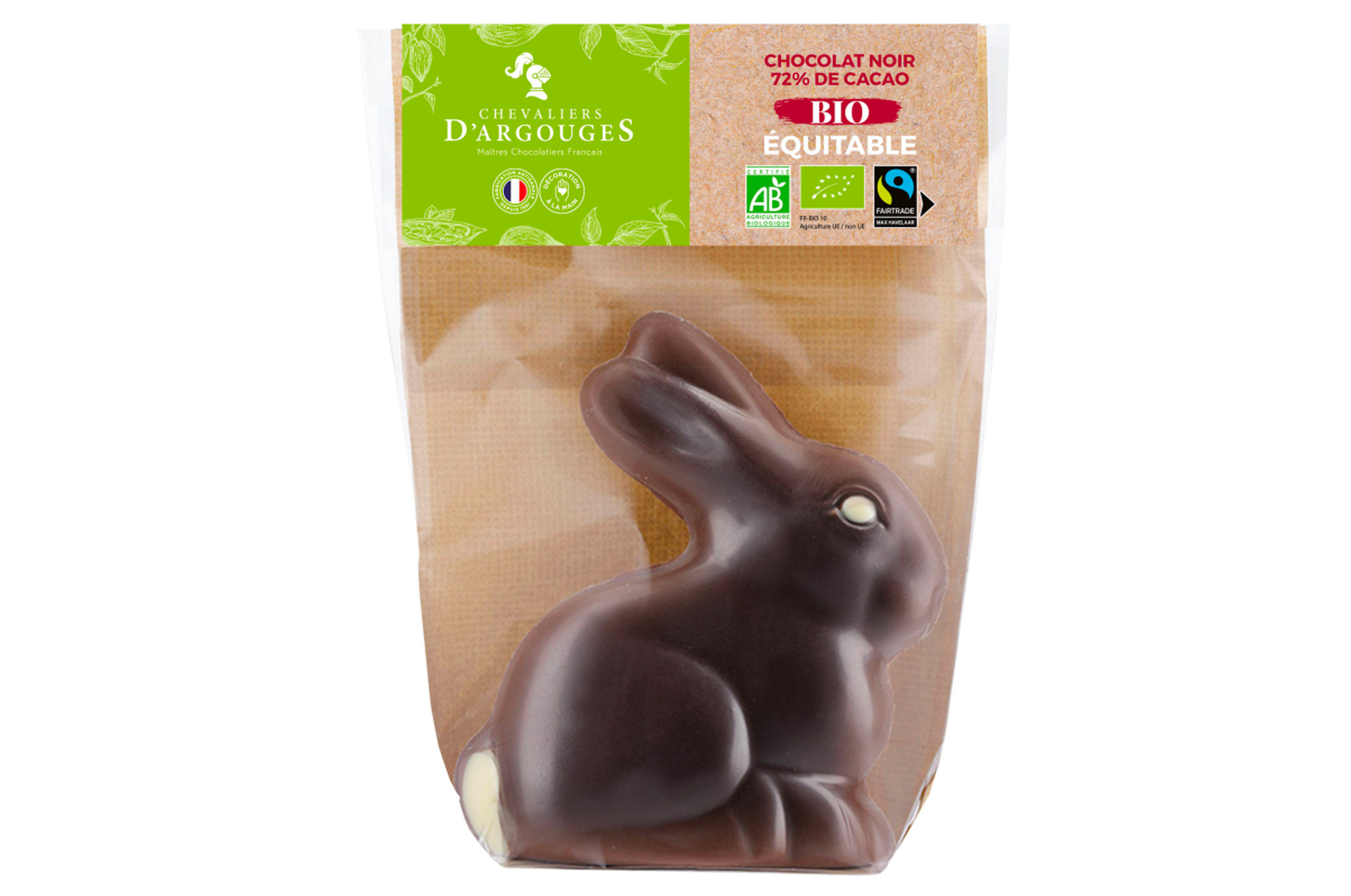 MOULAGE LAPIN BIO/EQUITABLE CHOCOLAT NOIR 72% 70G