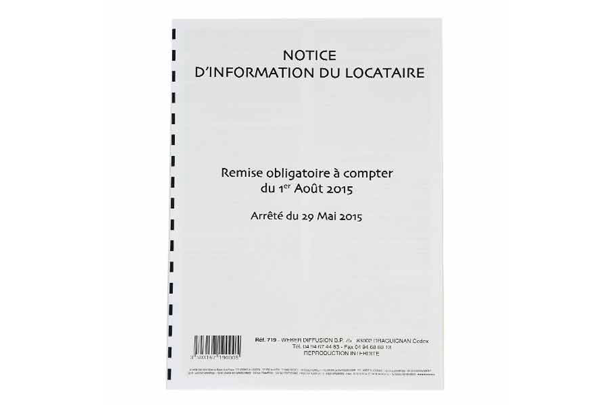 🏠 Notice d’Information du Locataire Weber – Format A4 – 8 pages