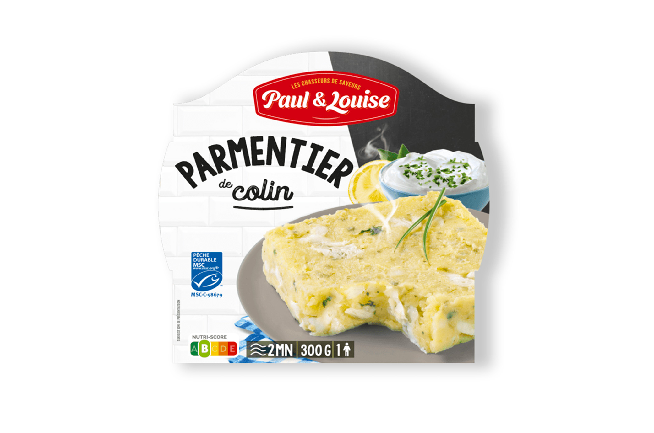 Parmentier de colin, crème fraiche & fines herbes (300g)