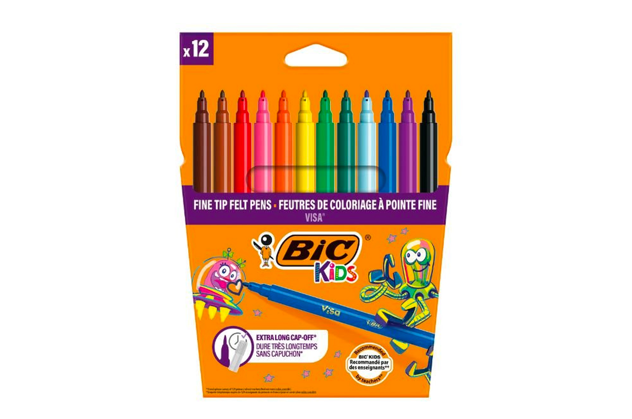 🖍️ Pochette de 12 feutres de dessin Visa 880 – BIC Kids