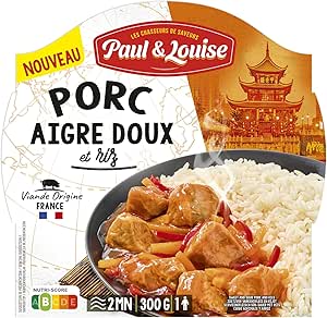 Porc aigre doux et riz (300g) – Paul et Louise