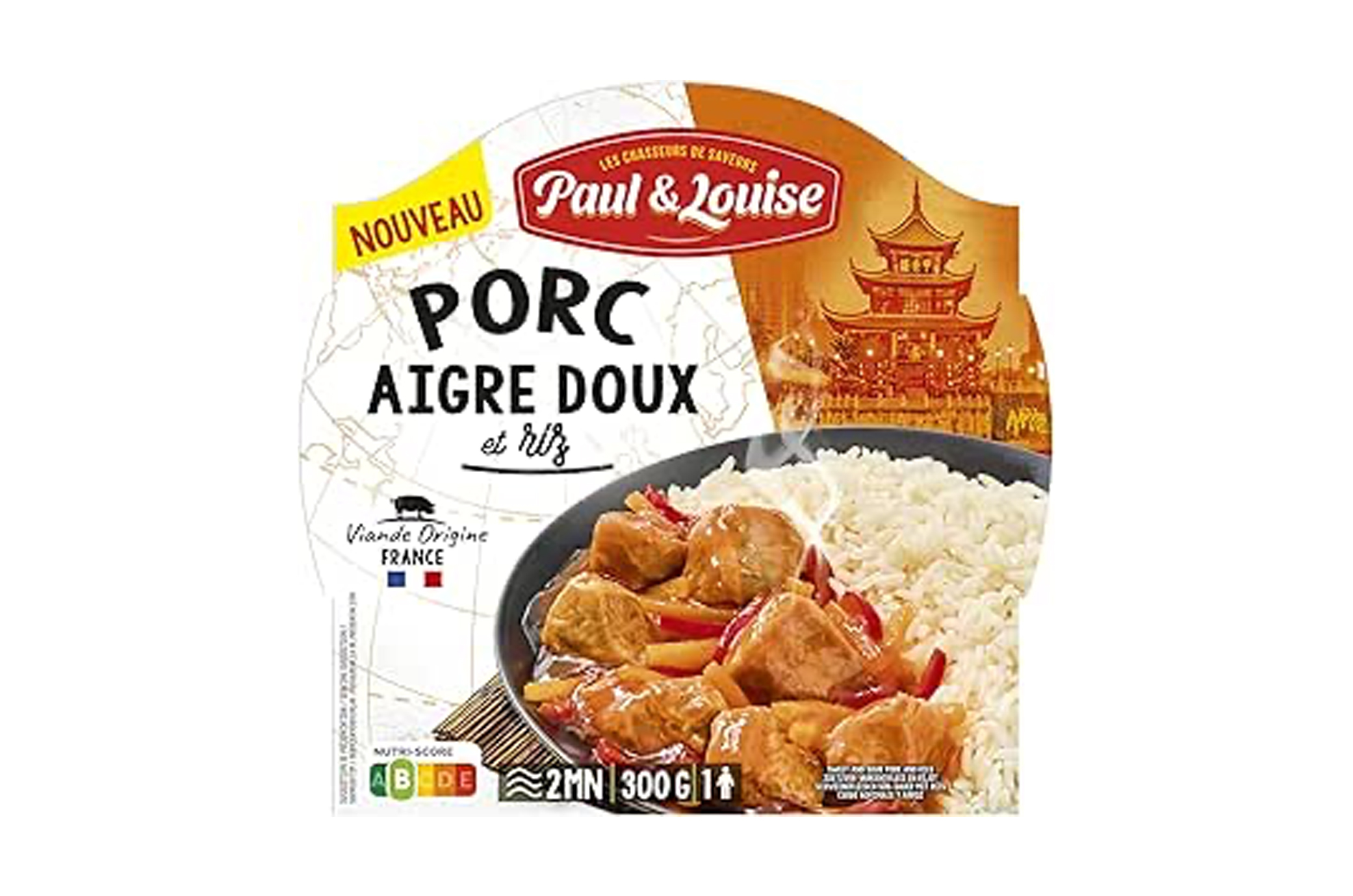 Porc aigre doux et riz (300g) – Paul et Louise