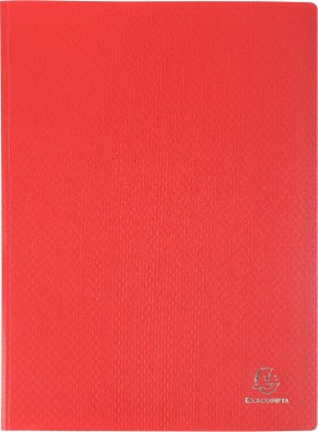 📁 Porte-vues Exacompta OPAK – A4 – 80 vues – Pochettes grainées antireflet Rouge