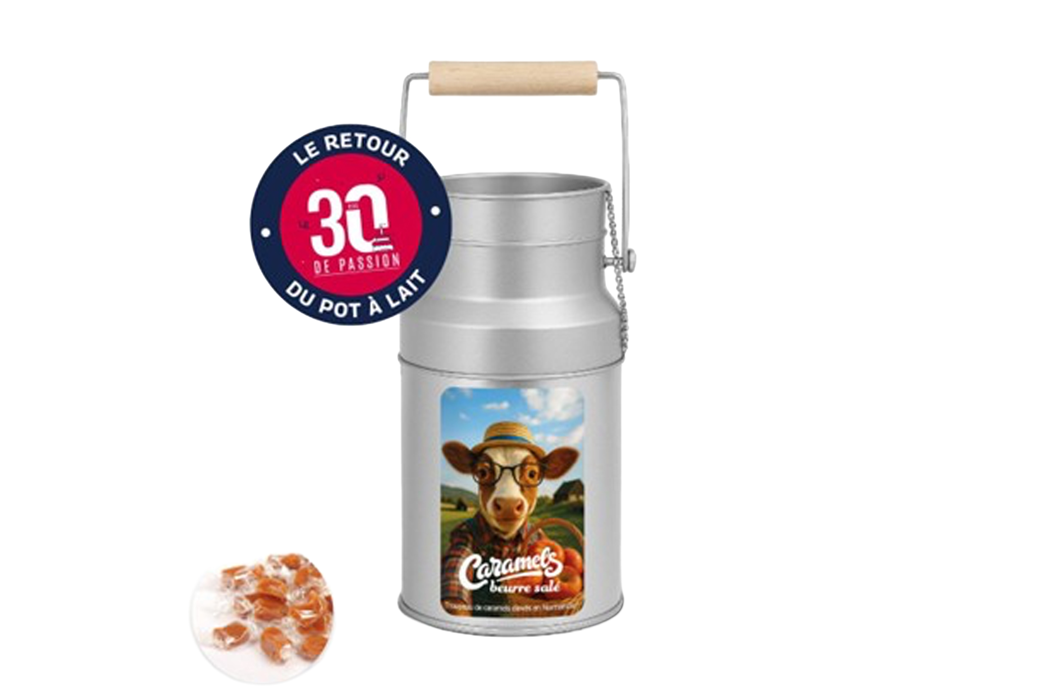 Pot à lait Normandie Vintage – Caramels au beurre salé fabriqués en Normandie 170g