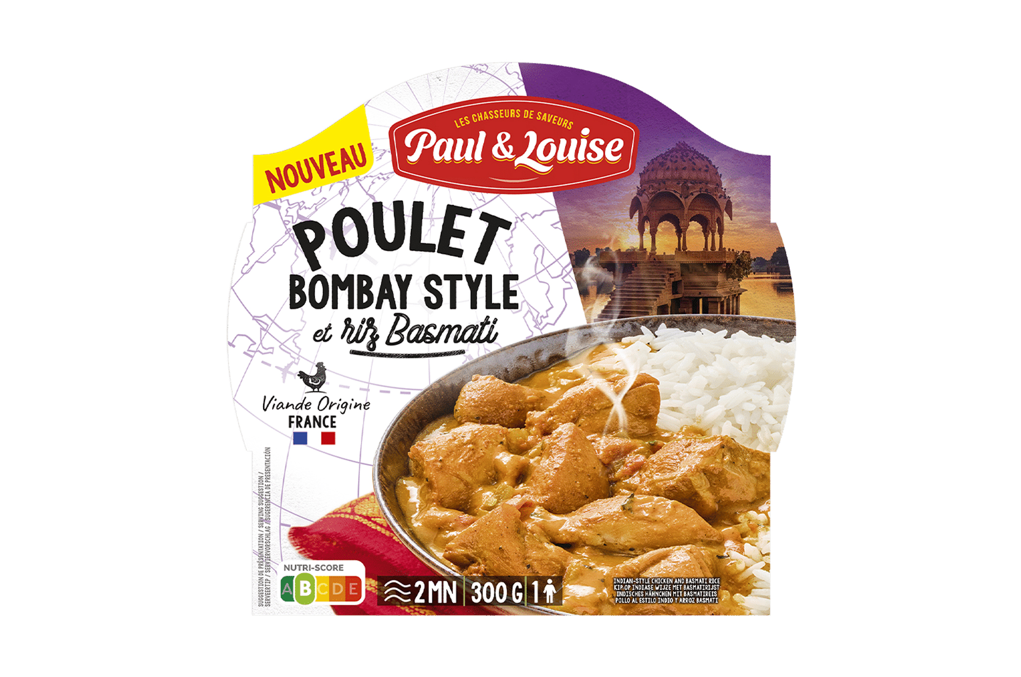 Poulet Bombay Style et riz basmati (300g) – Paul et Louise