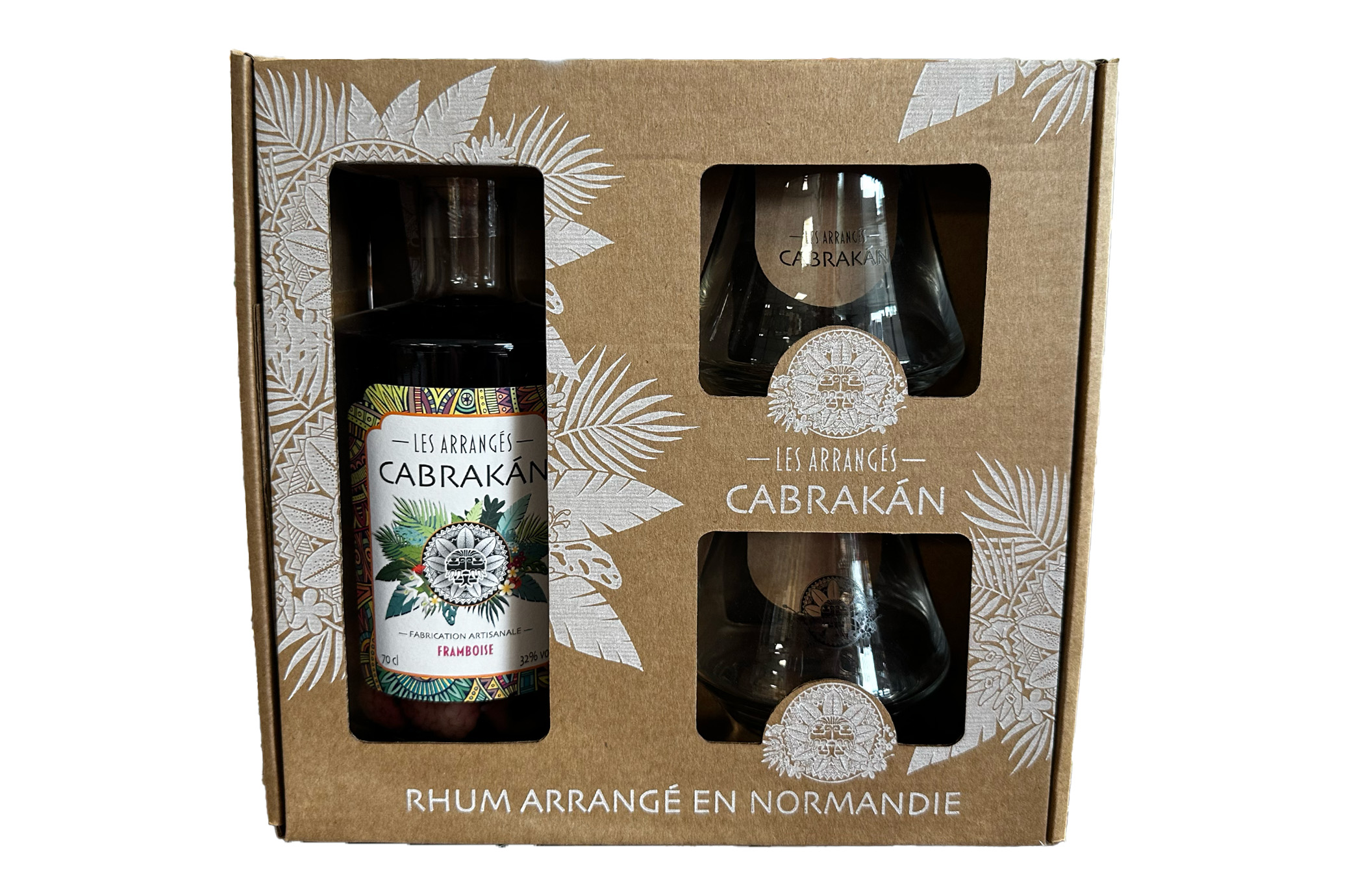Rhum Arrangé CABRAKAN Coffret 1 bouteille 75cl + 2 verres