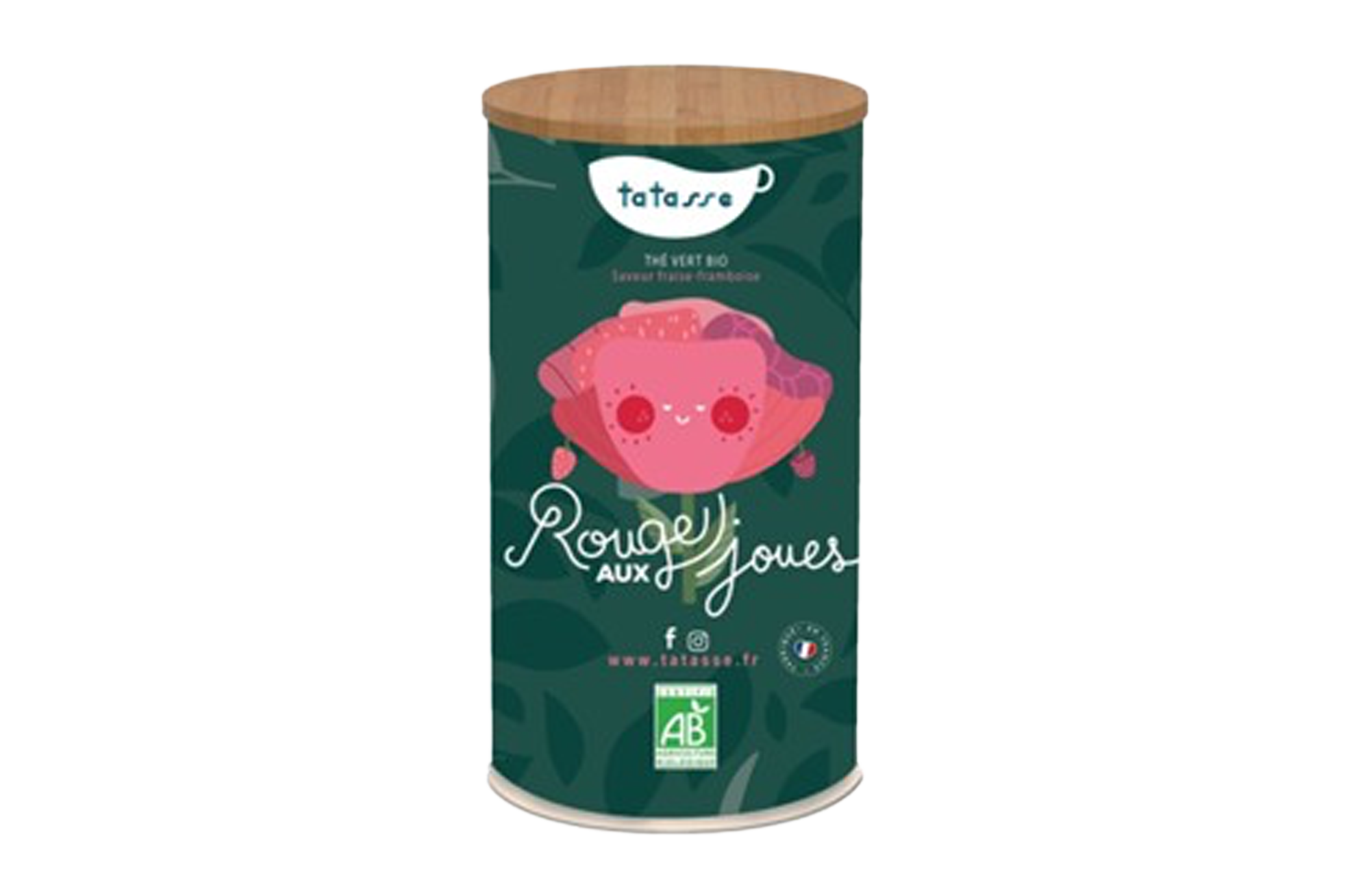 Rouge aux Joues - Thé vert bio saveur fraise-framboise 100g