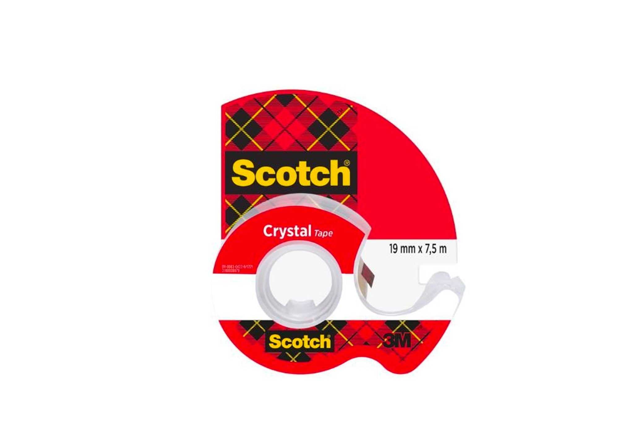 📎 Ruban Adhésif Scotch Crystal Transparent – 19 mm × 7,5 m – Avec Dévidoir