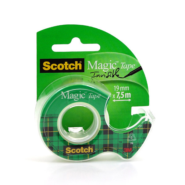 📎 Ruban Adhésif Scotch Magic Invisible – 19 mm × 7,5 m – Avec Dévidoir