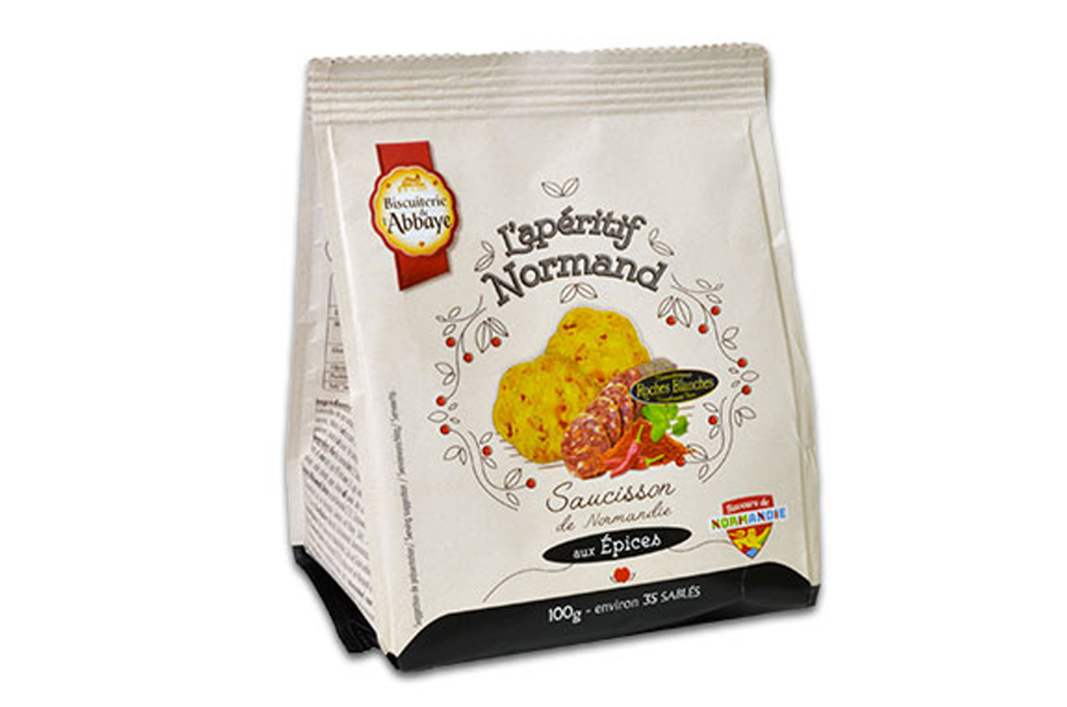 L’Apéritif Normand Saucisson aux épices 100g – Biscuiterie de l’Abbaye