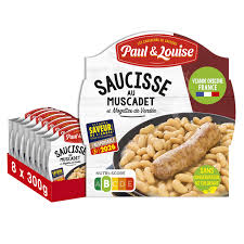 Saucisse au Muscadet et mogettes de vendée (300g) – Paul et Louise