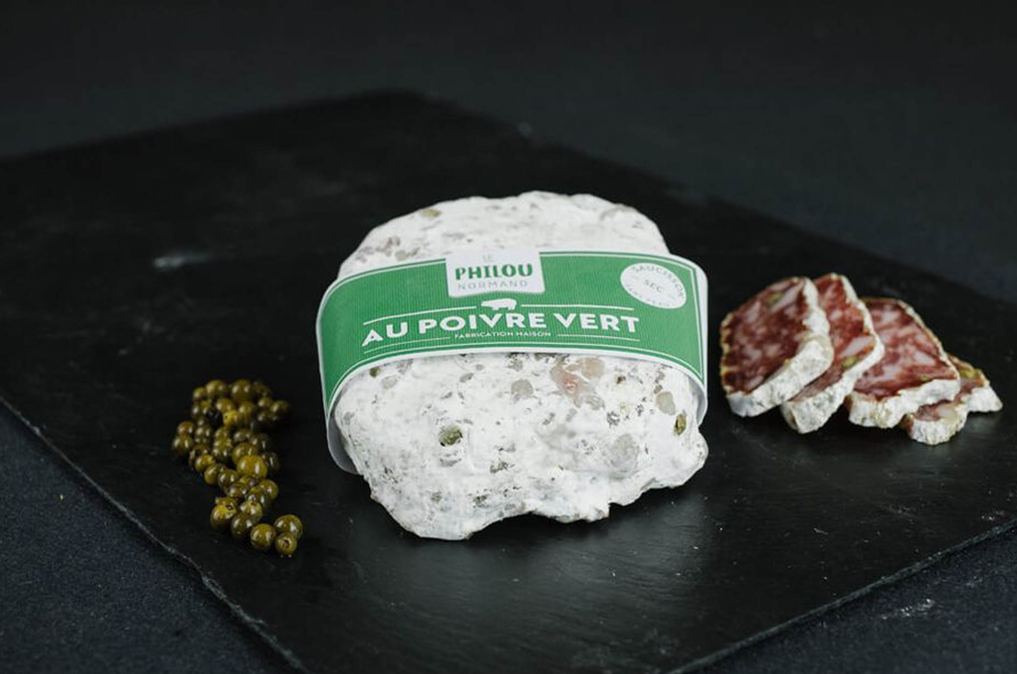 🌿🥓 Saucisson Sec au Poivre de Madagascar 220g – Le Philou Normand