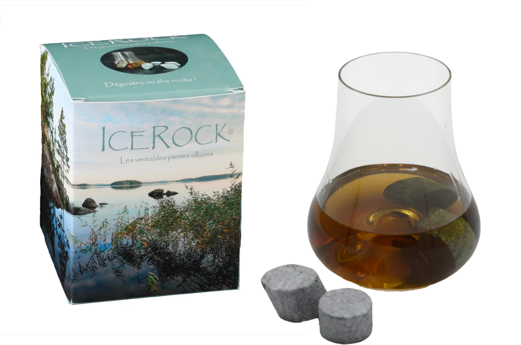 🥃🧊 Set à Whisky « Douglass » – Verre & Pierres à Whisky IceRock