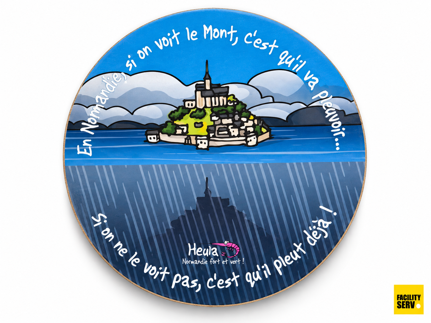 Sous-bock postable "Si on voit le Mont"