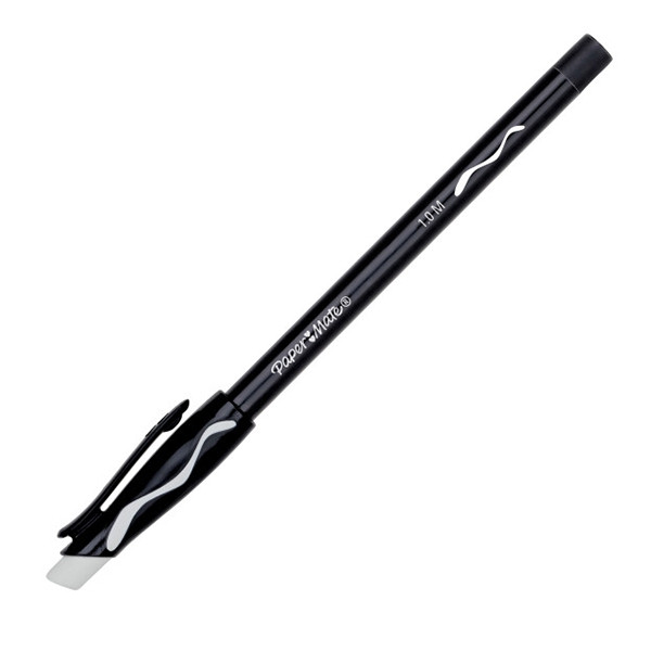 🖊️ Stylo-bille Paper Mate Replay – Noir – Pointe moyenne 1,0 mm – Encre effaçable