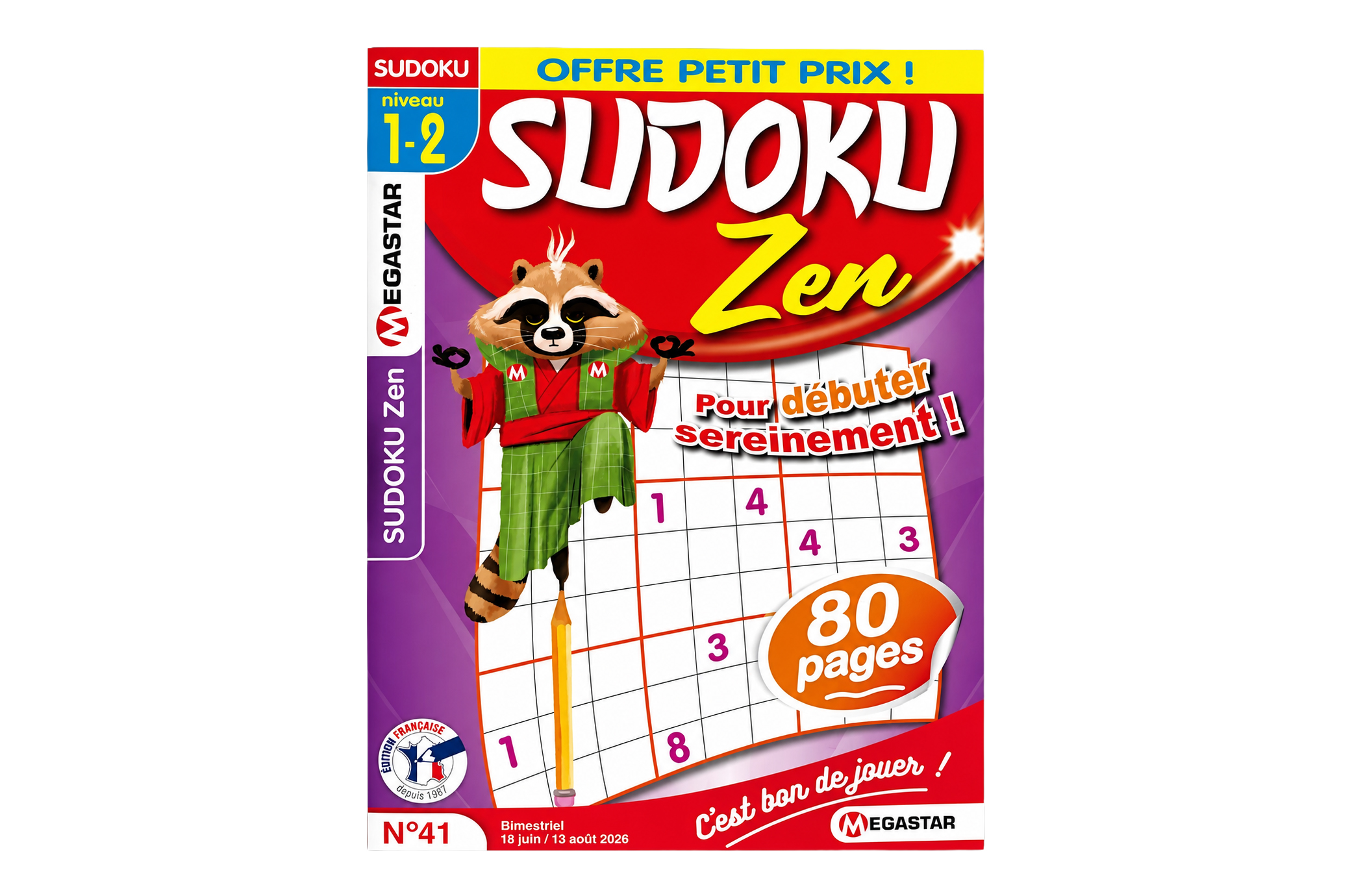 Sudoku Zen – Niveau 1-2 – 80 pages (Megastar)