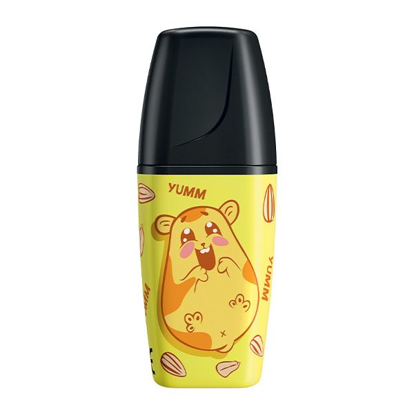 🖍️ Surligneur BOSS MINI Animal Vibes – Décors animaux – STABILO - hamster hilarant (jaune).