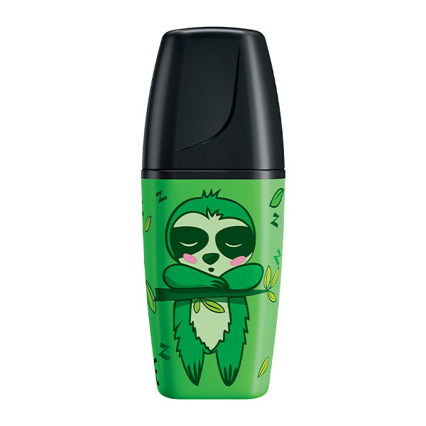 🖍️ Surligneur BOSS MINI Animal Vibes – Décors animaux – STABILO - paresseux endormi (vert)