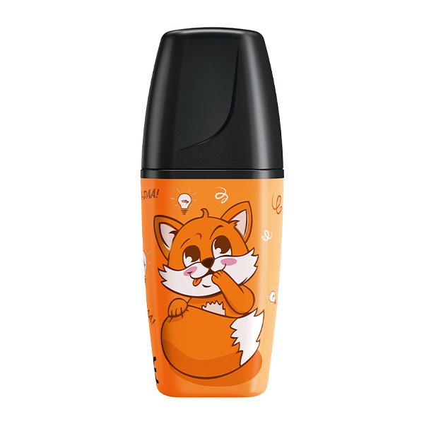 🖍️ Surligneur BOSS MINI Animal Vibes – Décors animaux – STABILO - renard timide (orange)