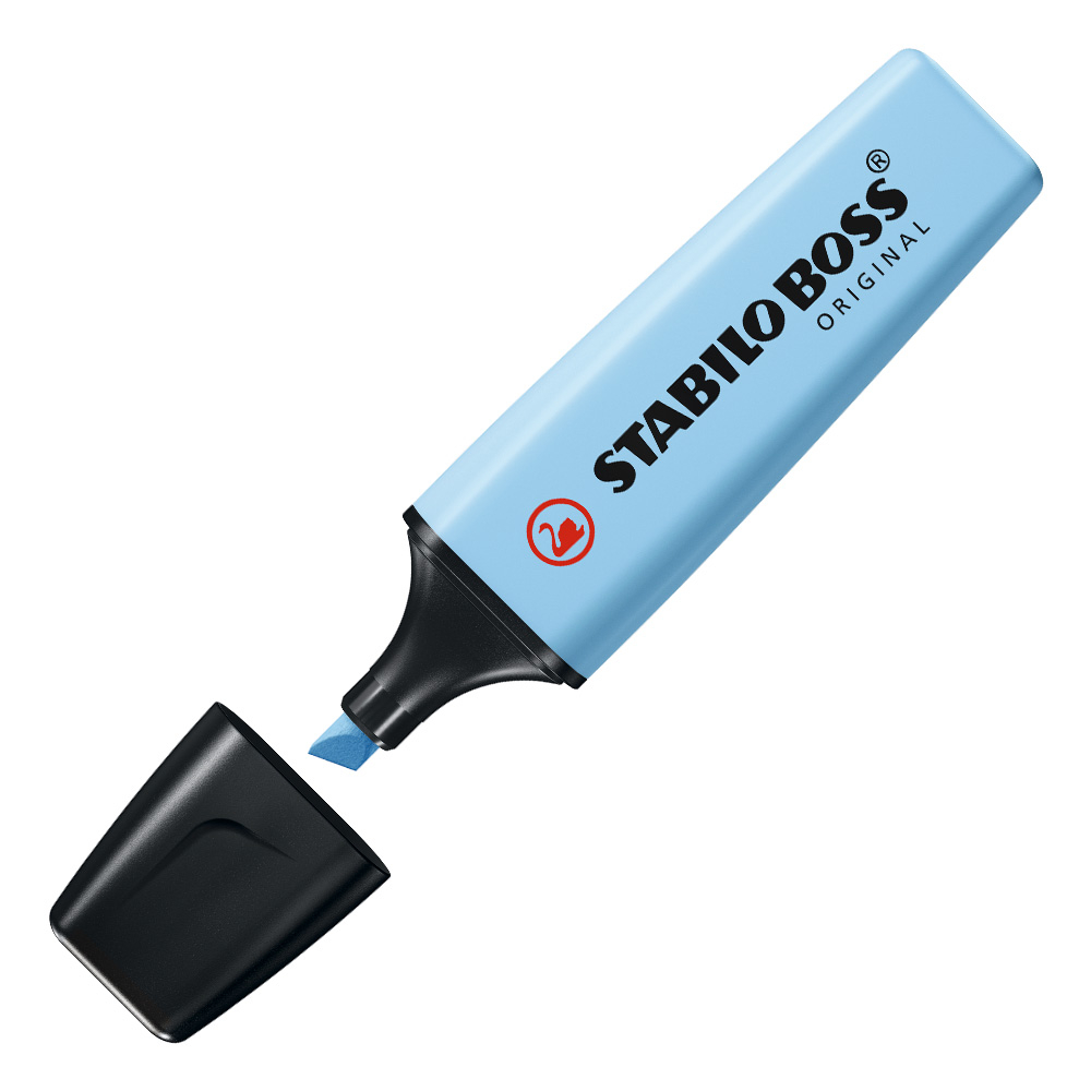 Surligneurs STABILO BOSS ORIGINAL Pastel - fraîcheur de bleu