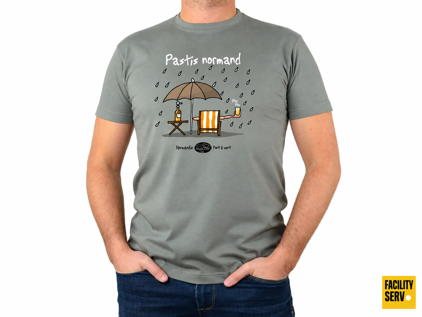 T-shirt Homme 100 % coton Heula " Pastis"