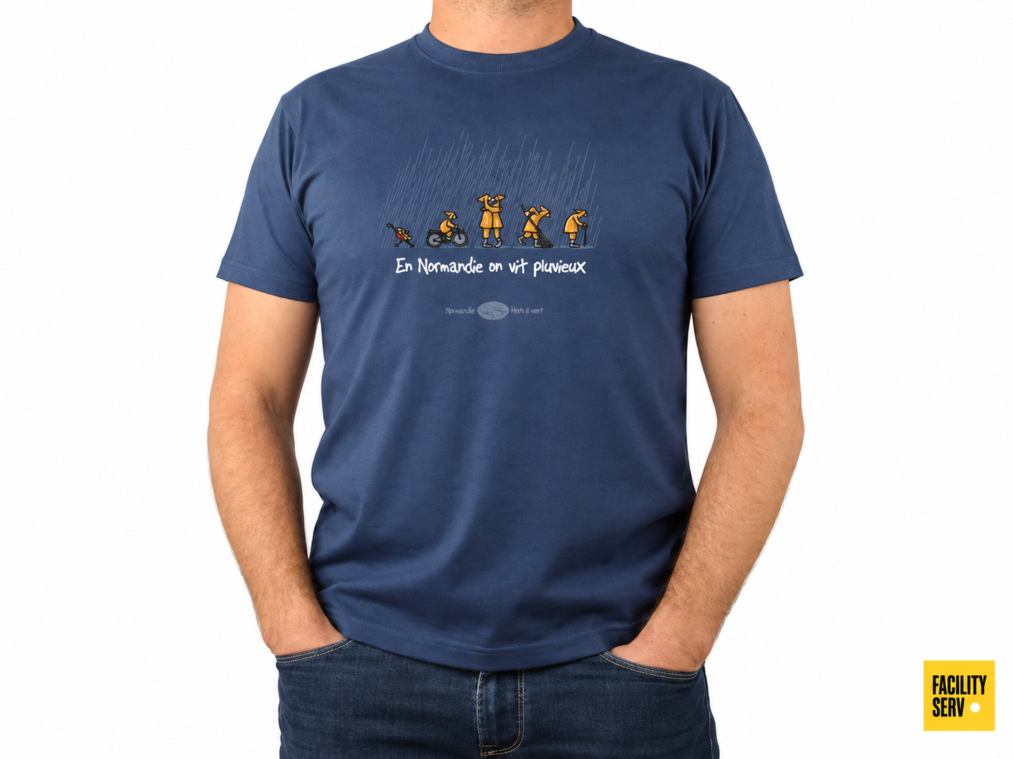 T-shirt Homme 100 % coton Heula " Pluvieux"
